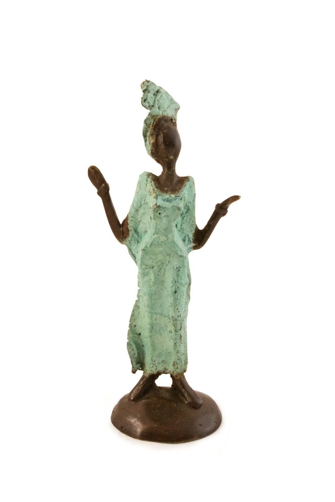 Bronze Miniature Celebrating Lady Sculpture - Assorted