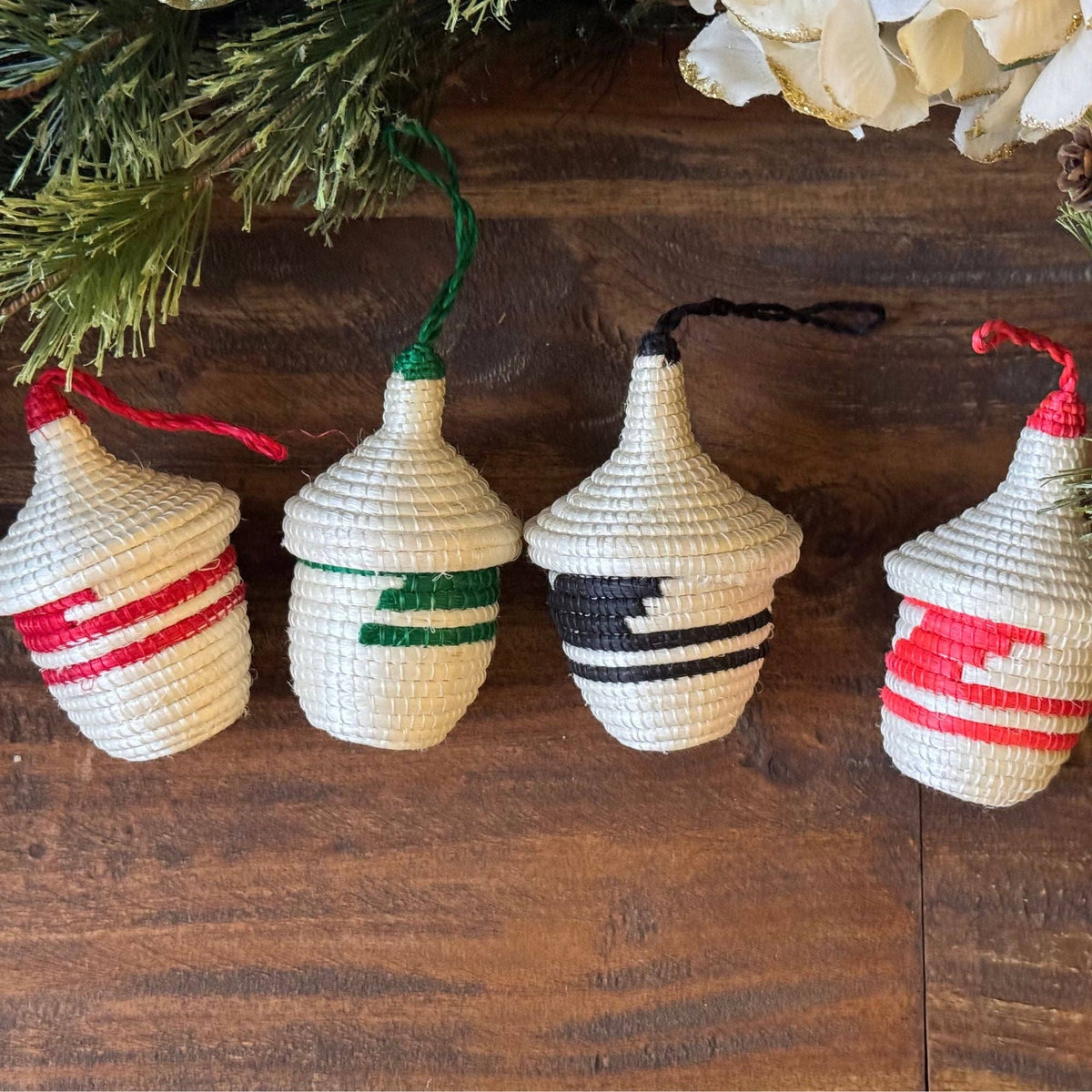 Rwanda Woven Basket Ornaments - Assorted