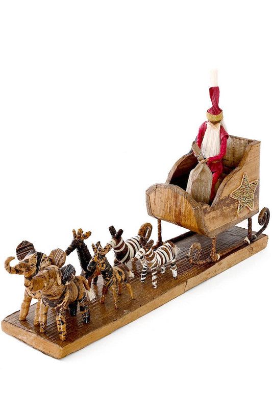 Banana Fiber Santa Sleigh