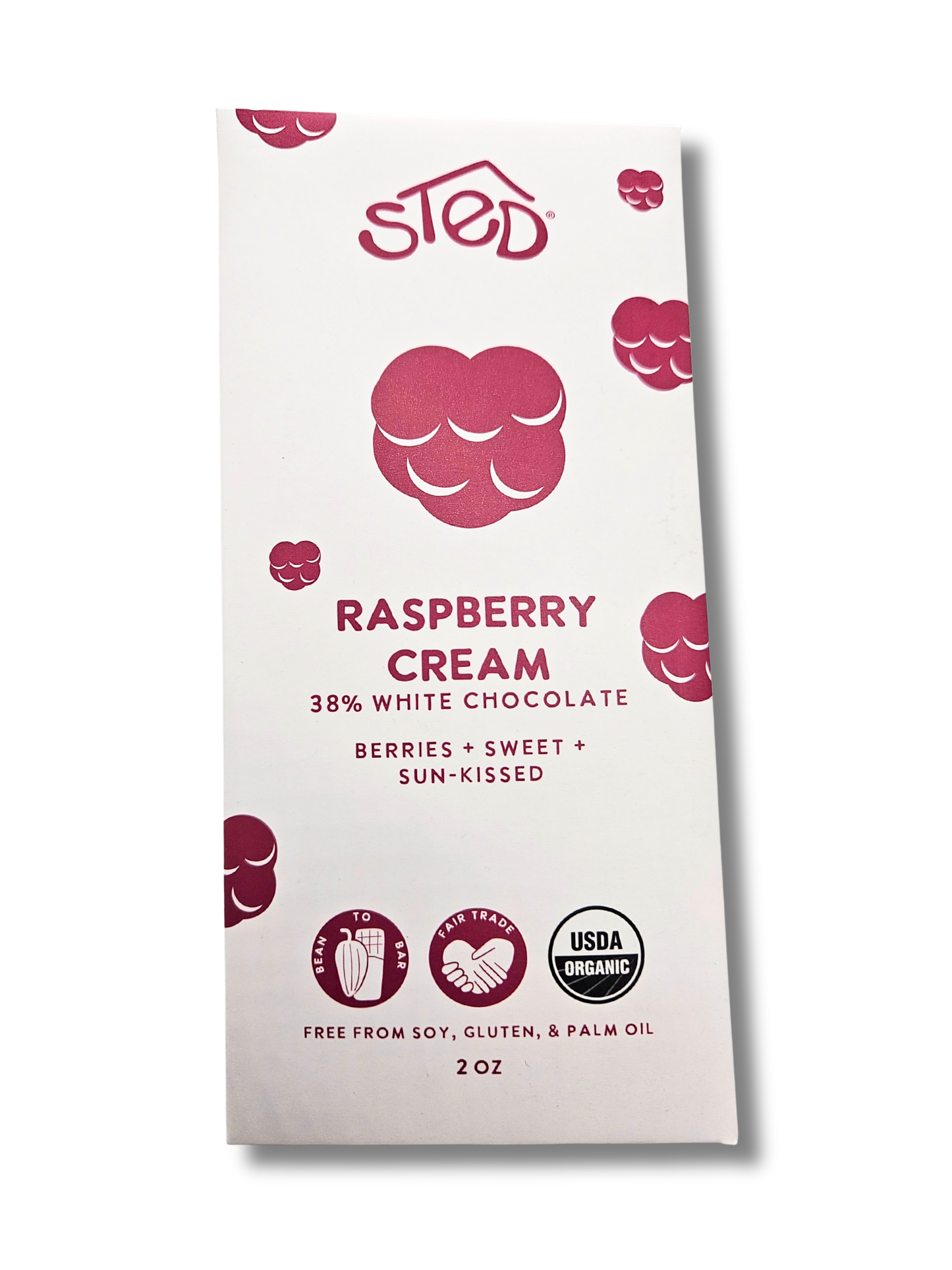 Raspberry Cream White Chocolate Bar