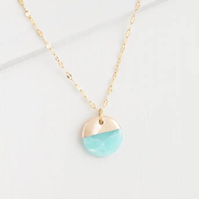 Refresh Aqua Necklace - Gold