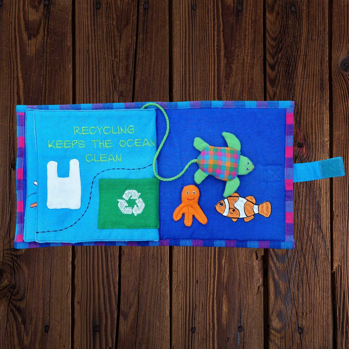 Fabric Kids' Book - Save The Turtles