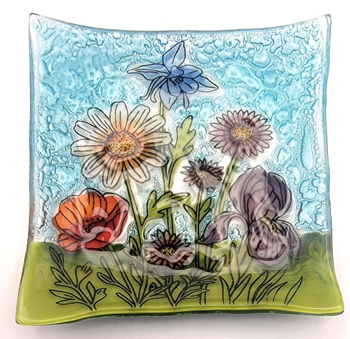 Wildflowers Recycled Glass Ornament