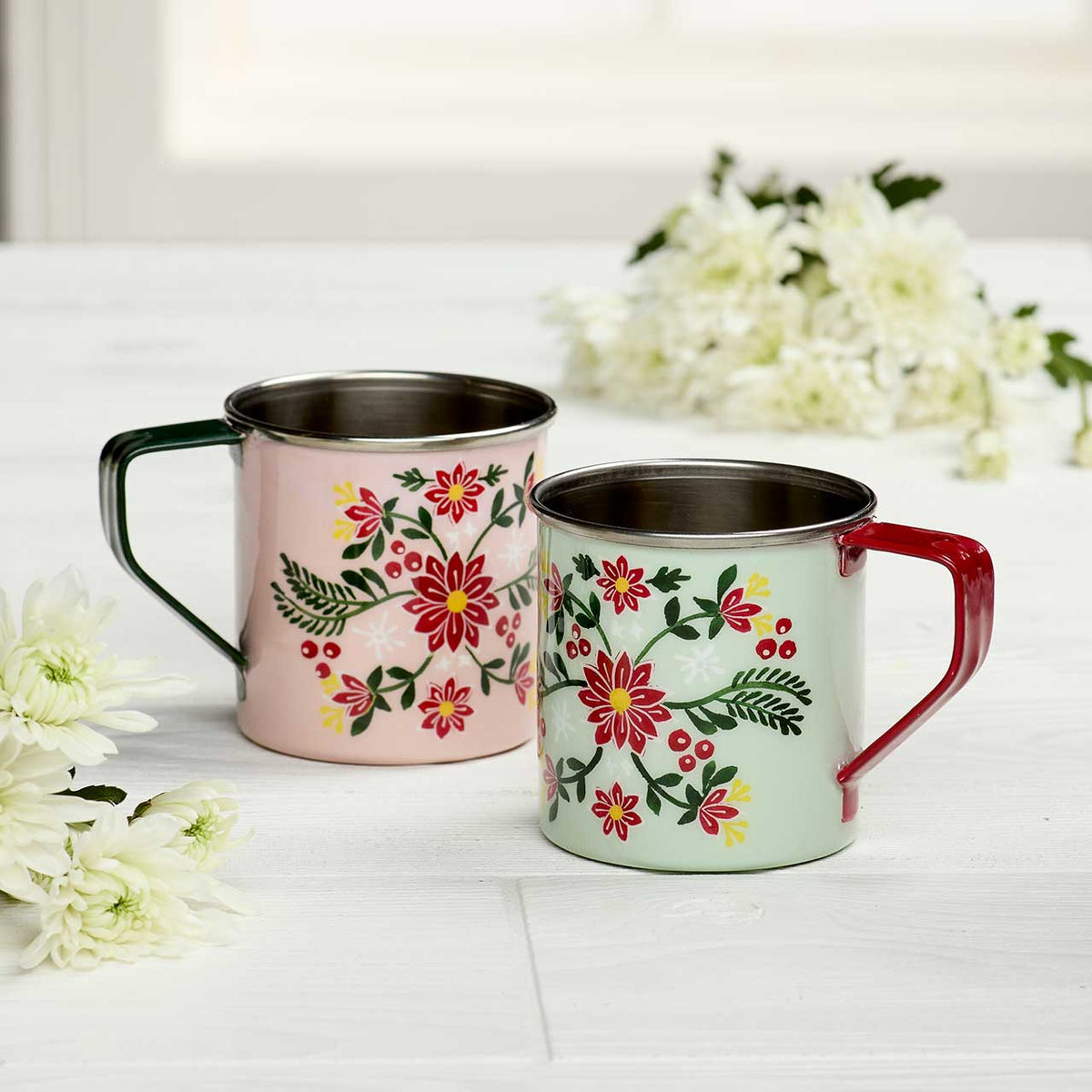 Festive Holiday Kashmiri Mugs