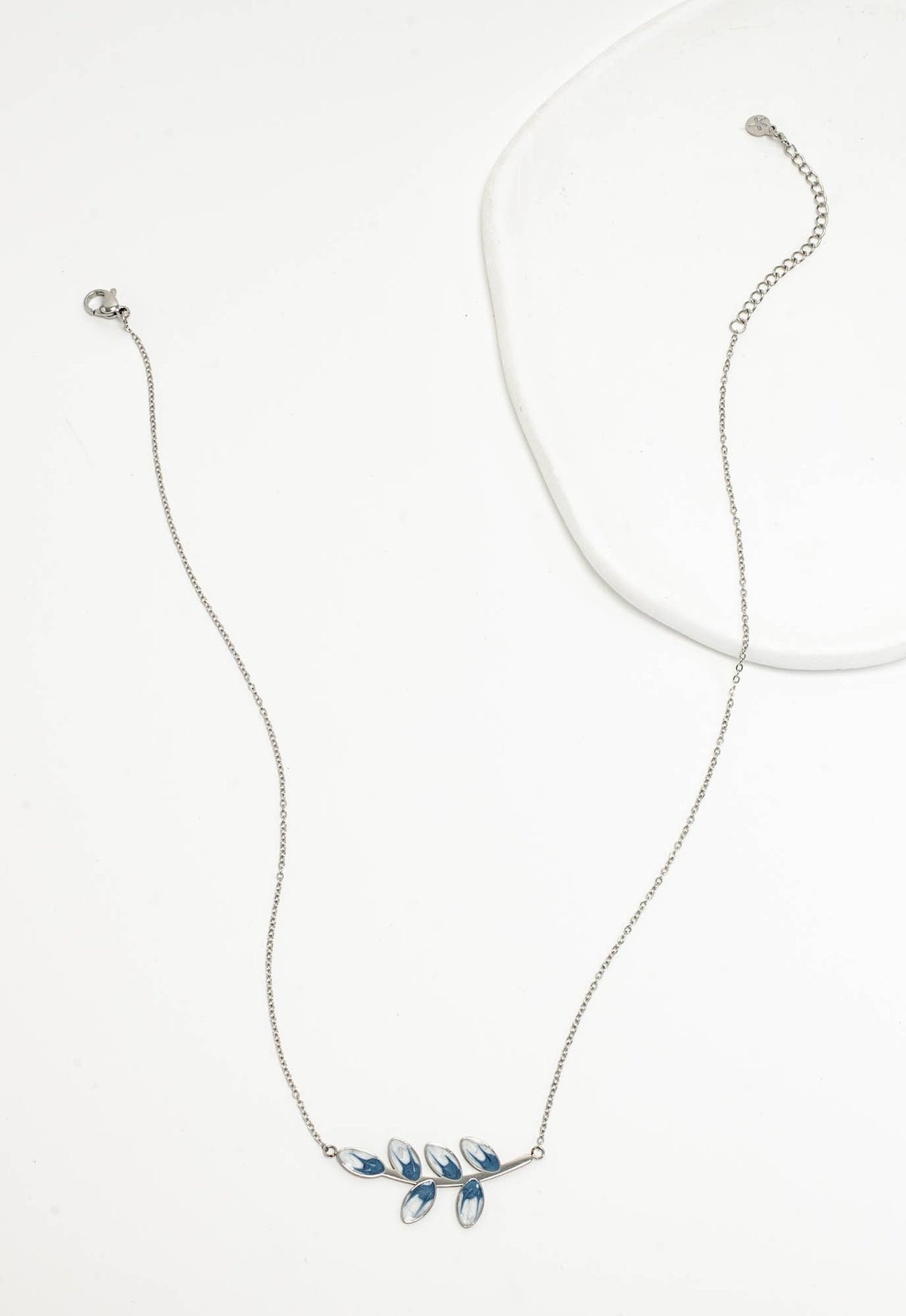 Hope Grows Necklace in Silver & Blue