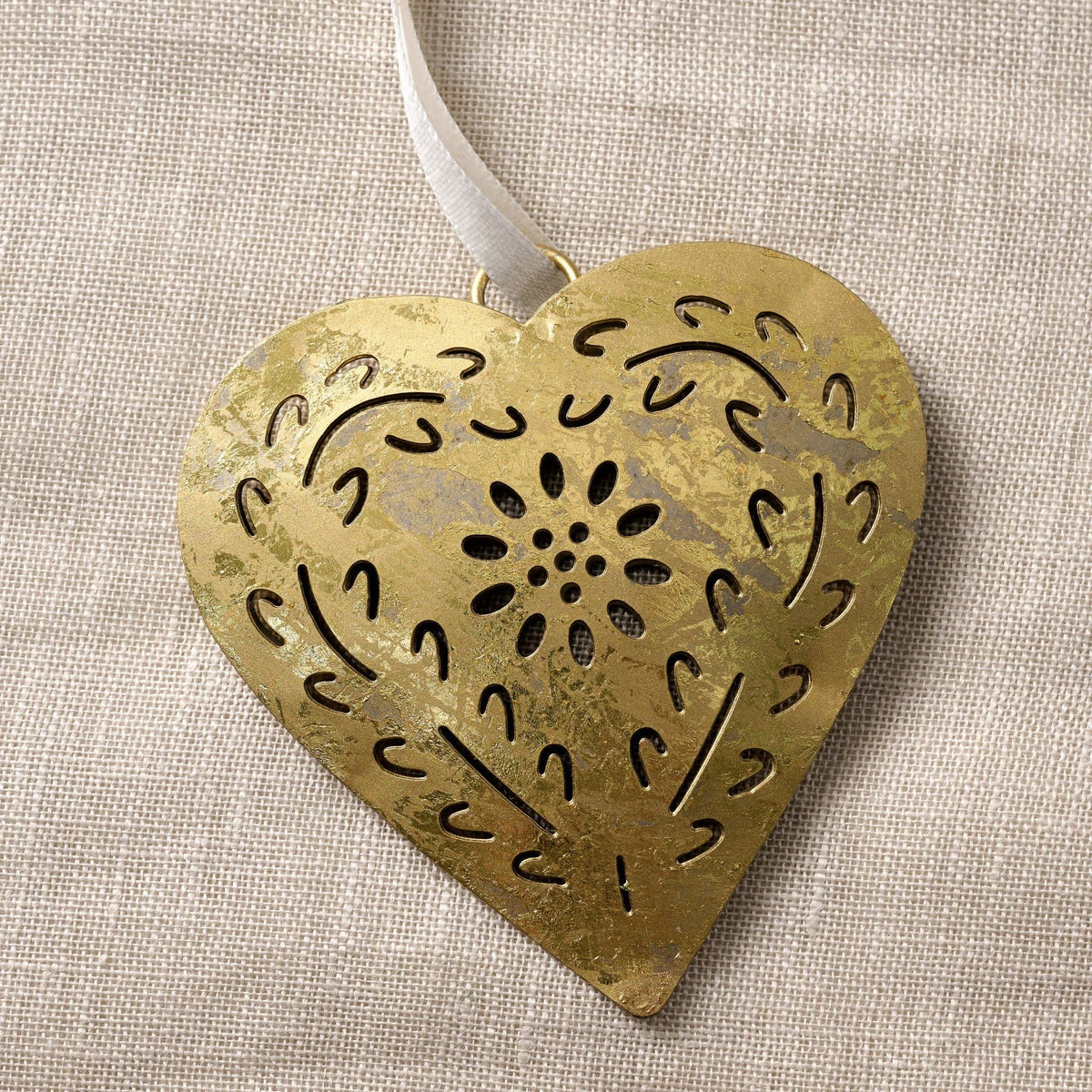 Rasika Gold Iron Heart Ornament