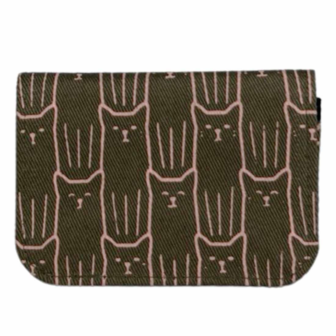 Cotton Canvas Cardholders - Cat Prints