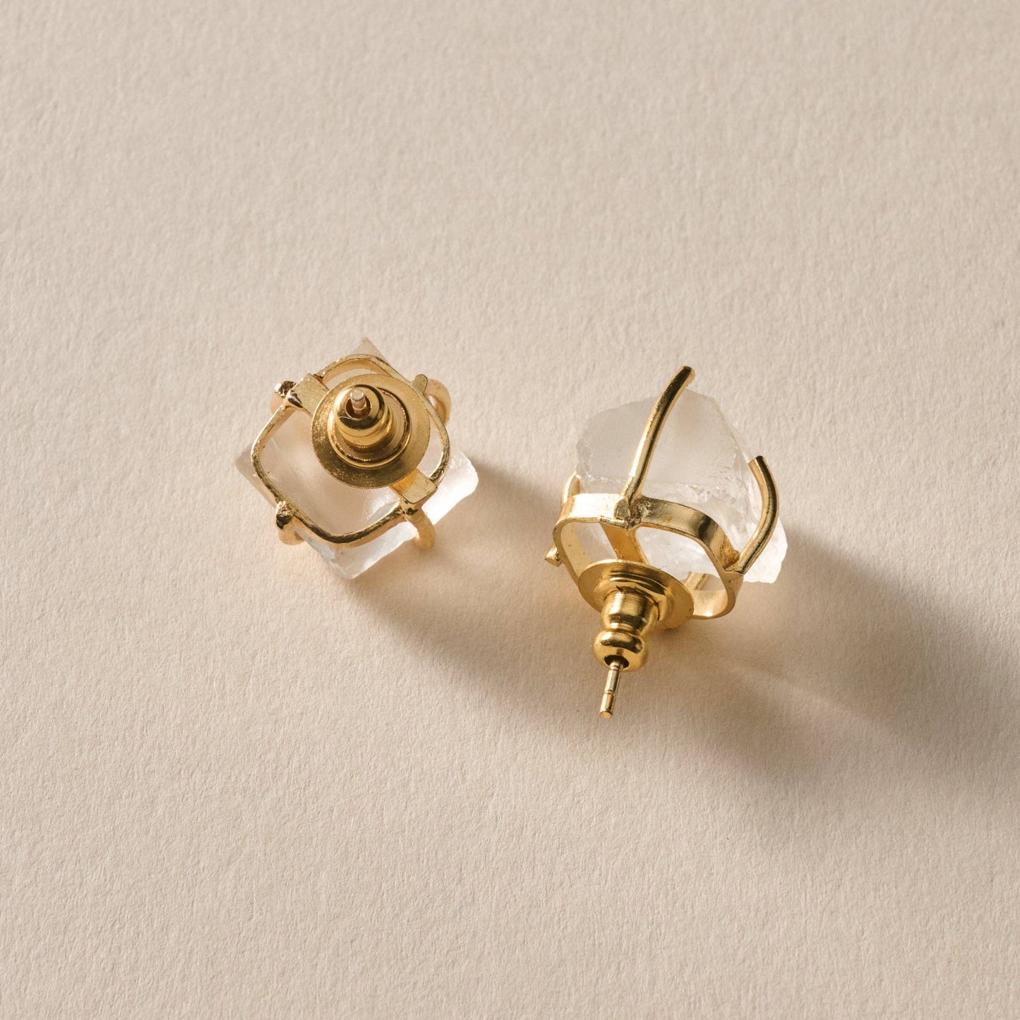 Chaya Clear Quartz Stud Earrings