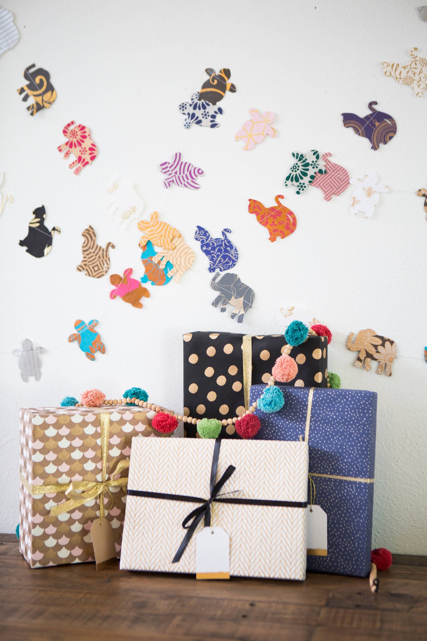 Recycled Paper Gift Wrap Single Rolls - Assorted, Eco-Friendly