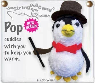 Pop the Penguin String Doll Keychain