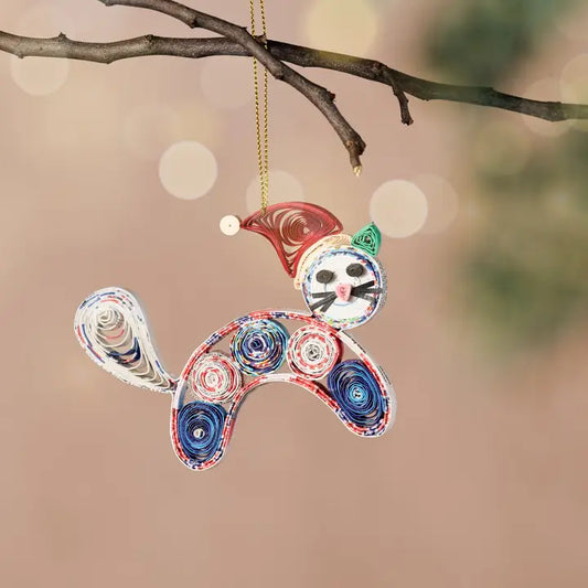 Cabo Quilled Cat Ornament