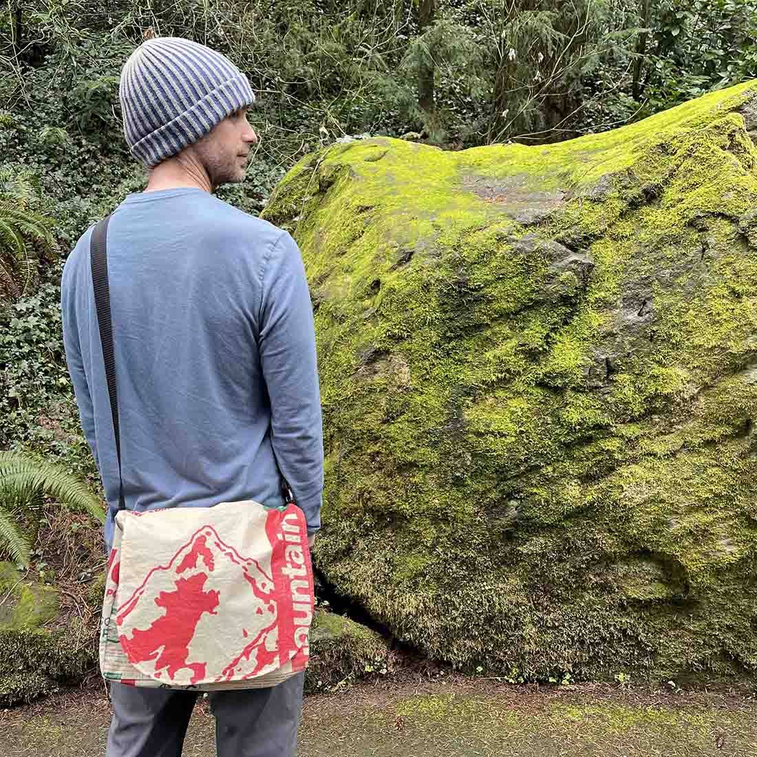 Recycled Cement Bag - Messenger / Mountain