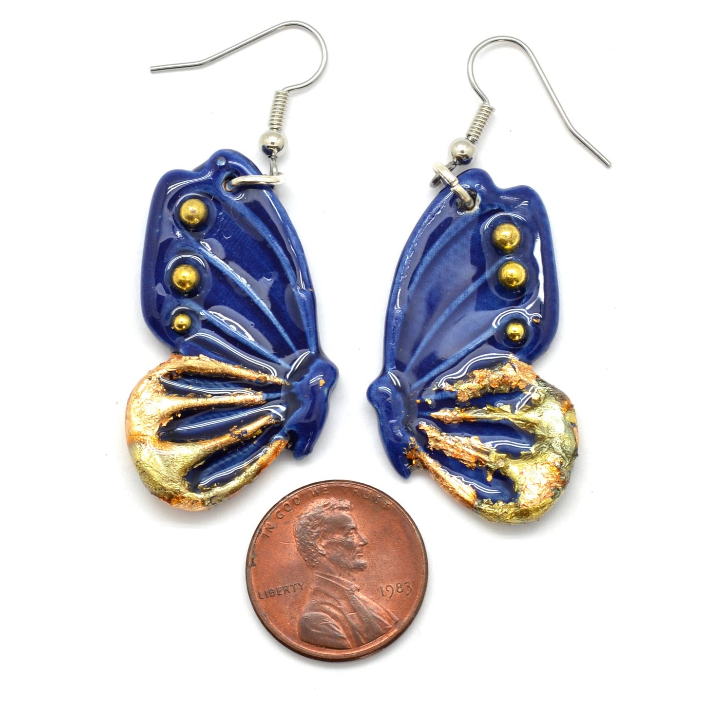 Ceramic Butterfly Wing Dangle Earrings - Assorted