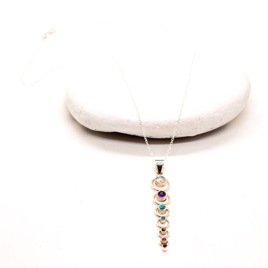 Sterling Silver Chakra Necklace