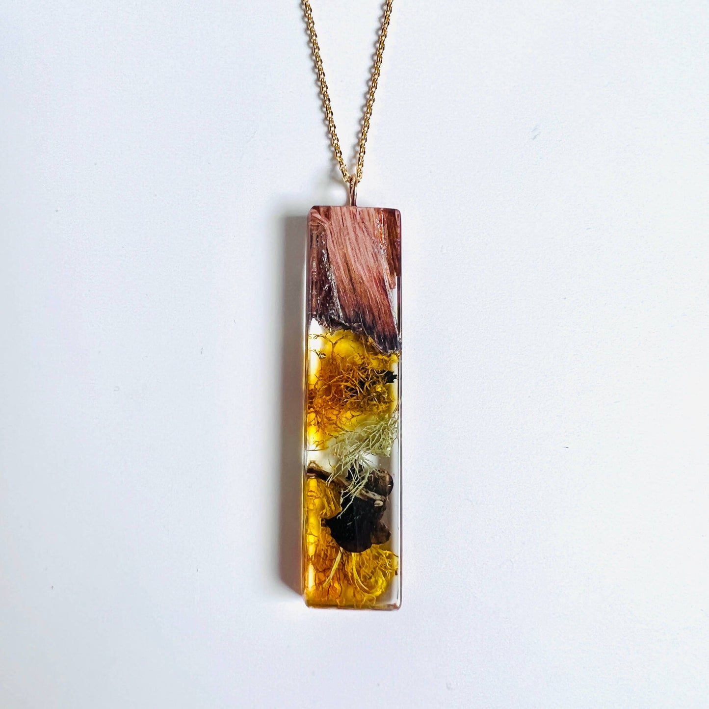 Botanical Palito, Moss & Lichen Necklace