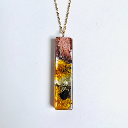 Botanical Palito, Moss & Lichen Necklace