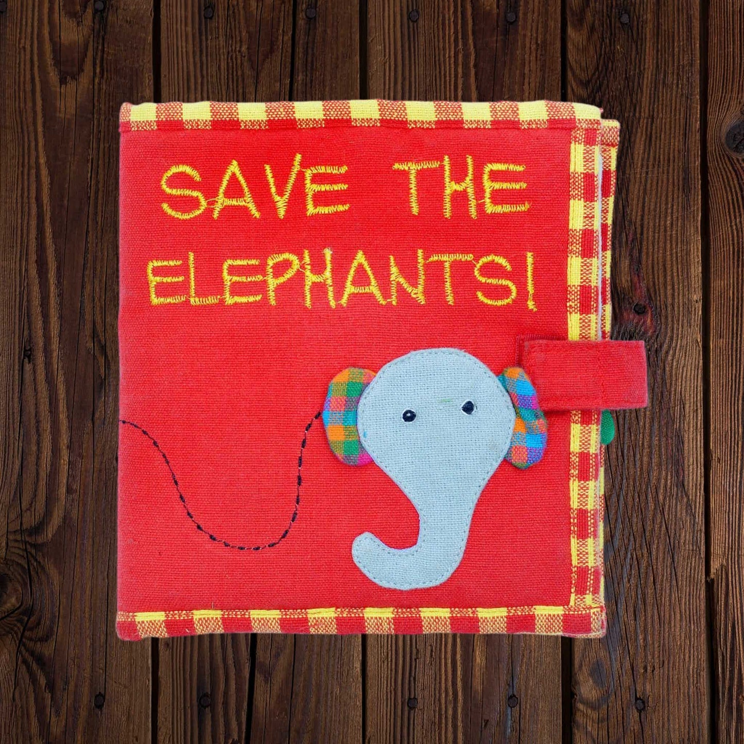 Fabric Kids' Book - Save the Elephants