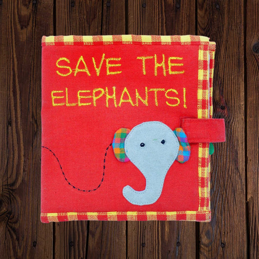 Fabric Kids' Book - Save the Elephants