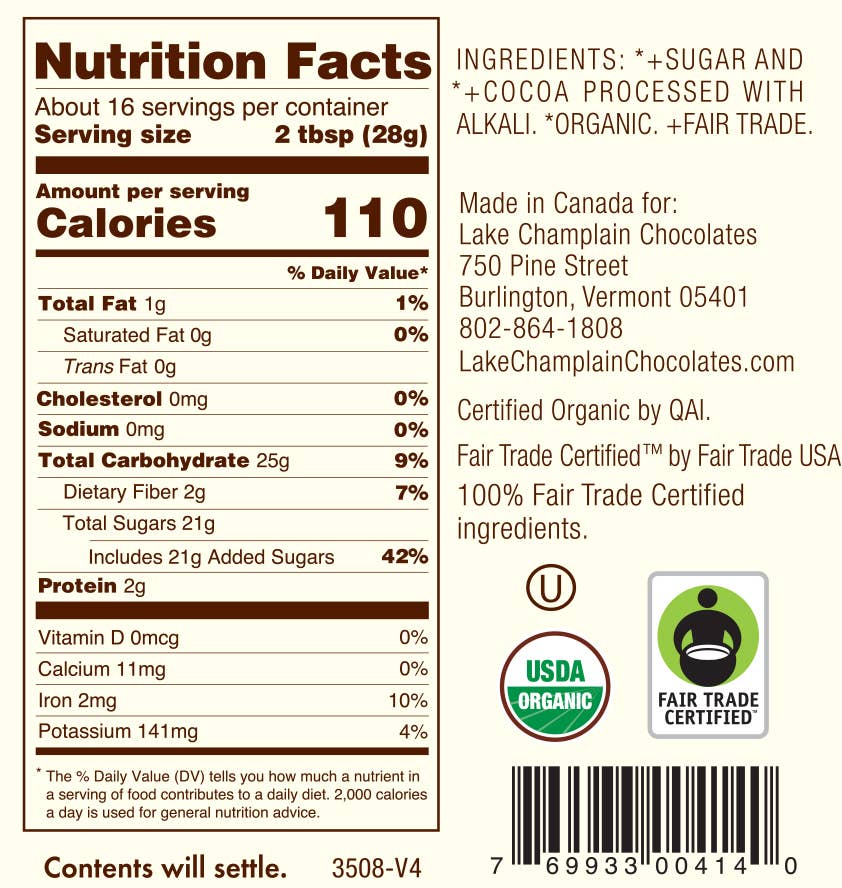 Hot Chocolate Mix - Traditional, Organic & Fair Trade