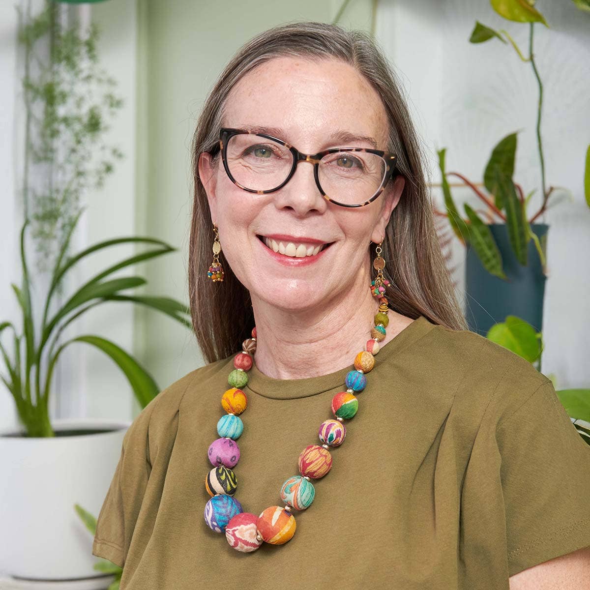 Kantha Graduated Bead Statement Necklace
