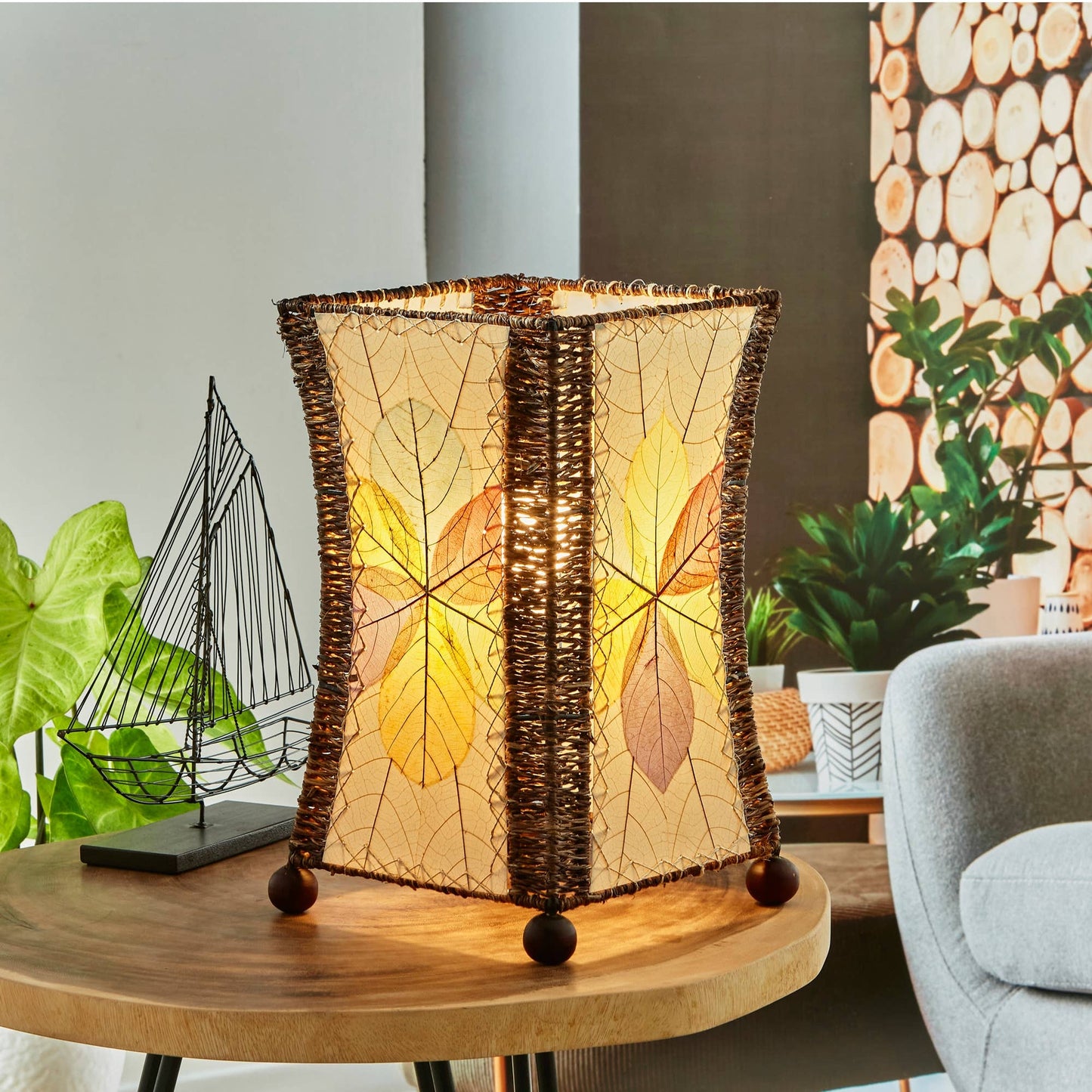 Hourglass Table Lamp - Multi