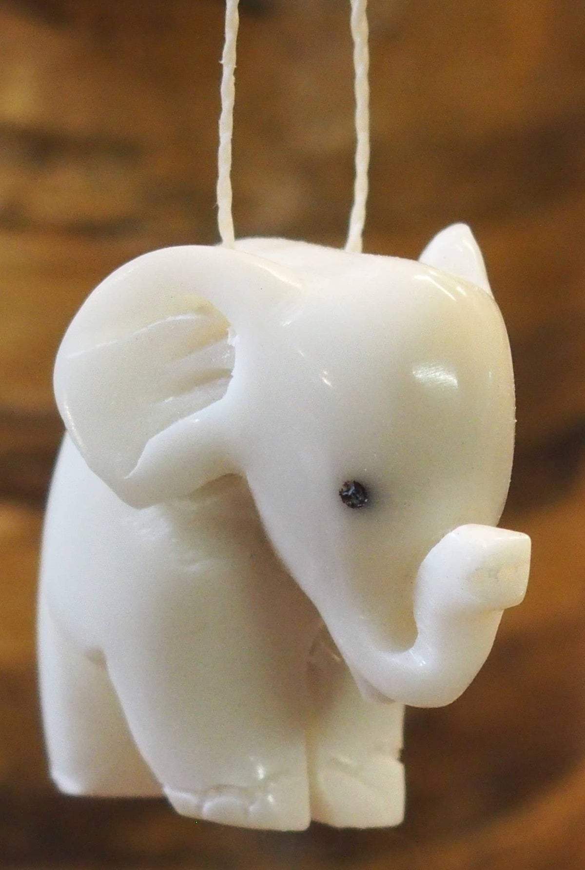 Elephant Tagua Ornament