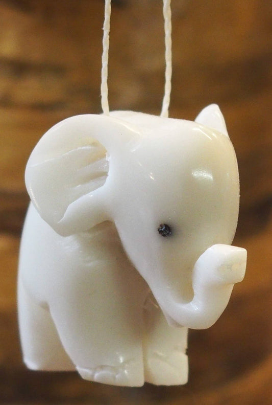 Elephant Tagua Ornament