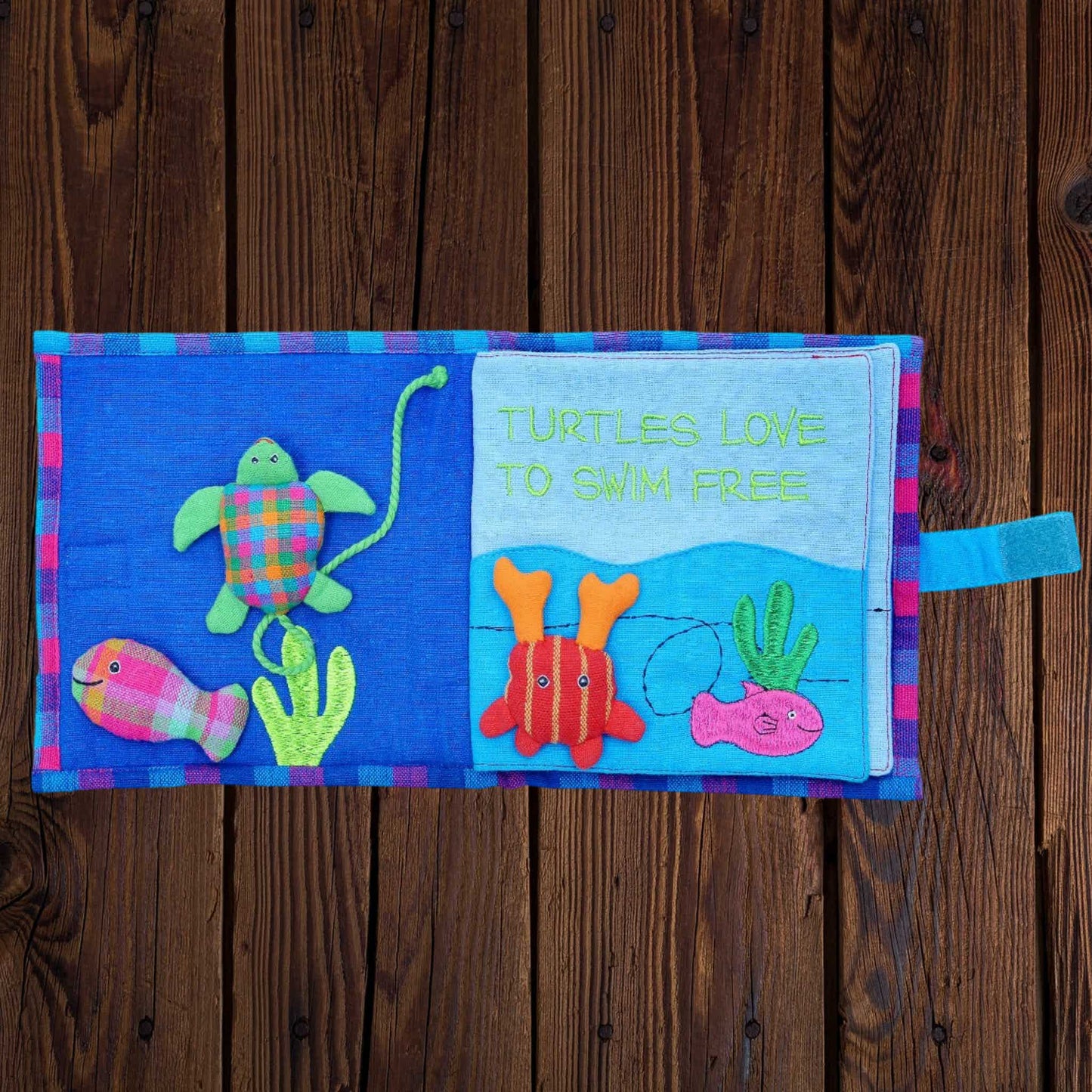 Fabric Kids' Book - Save The Turtles