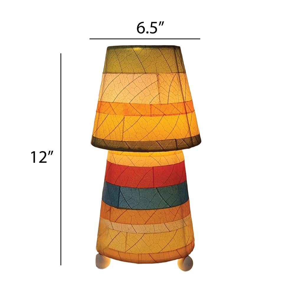 Striped Tapered Table Lamp - Multi