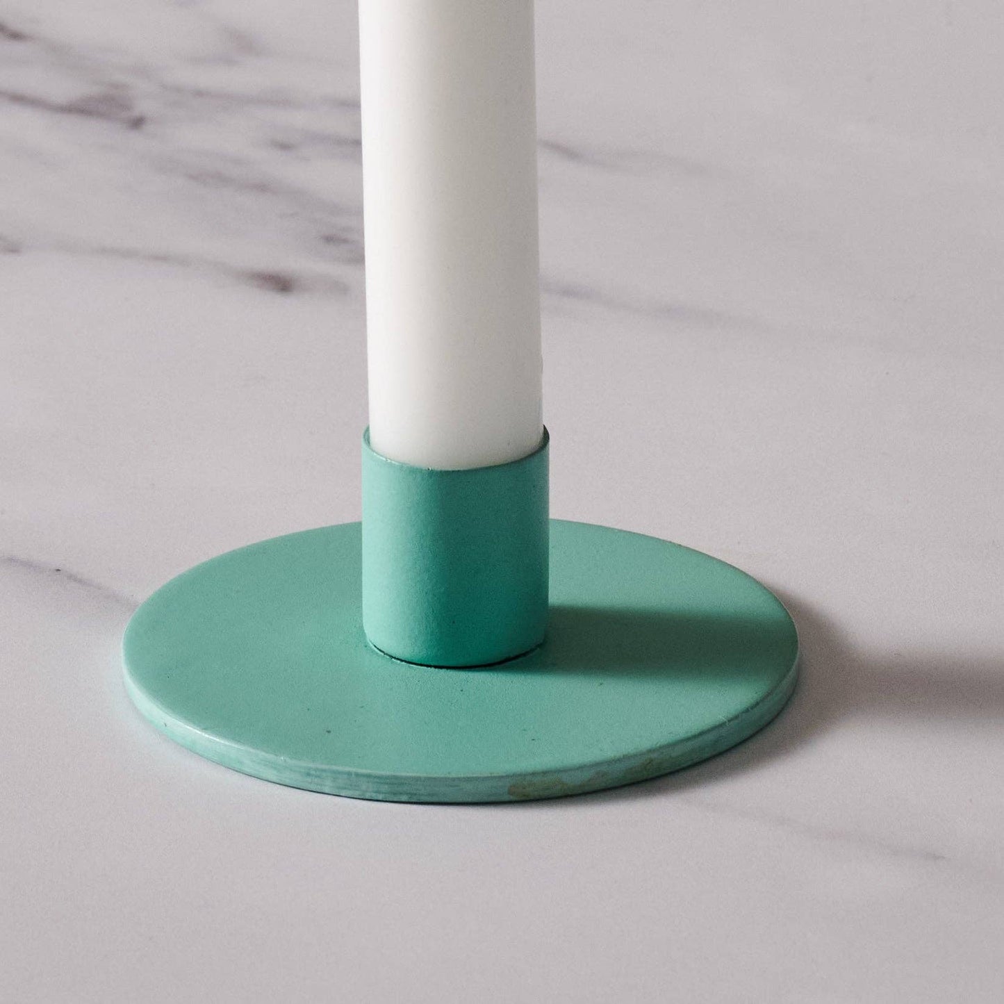 Kasi Round Taper Candle Holder - Turquoise