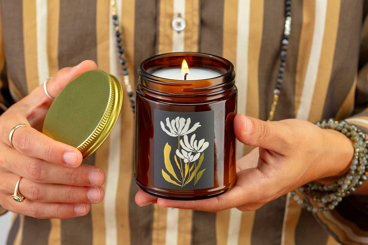 Gilded Botanical Candle - Fresh Woods
