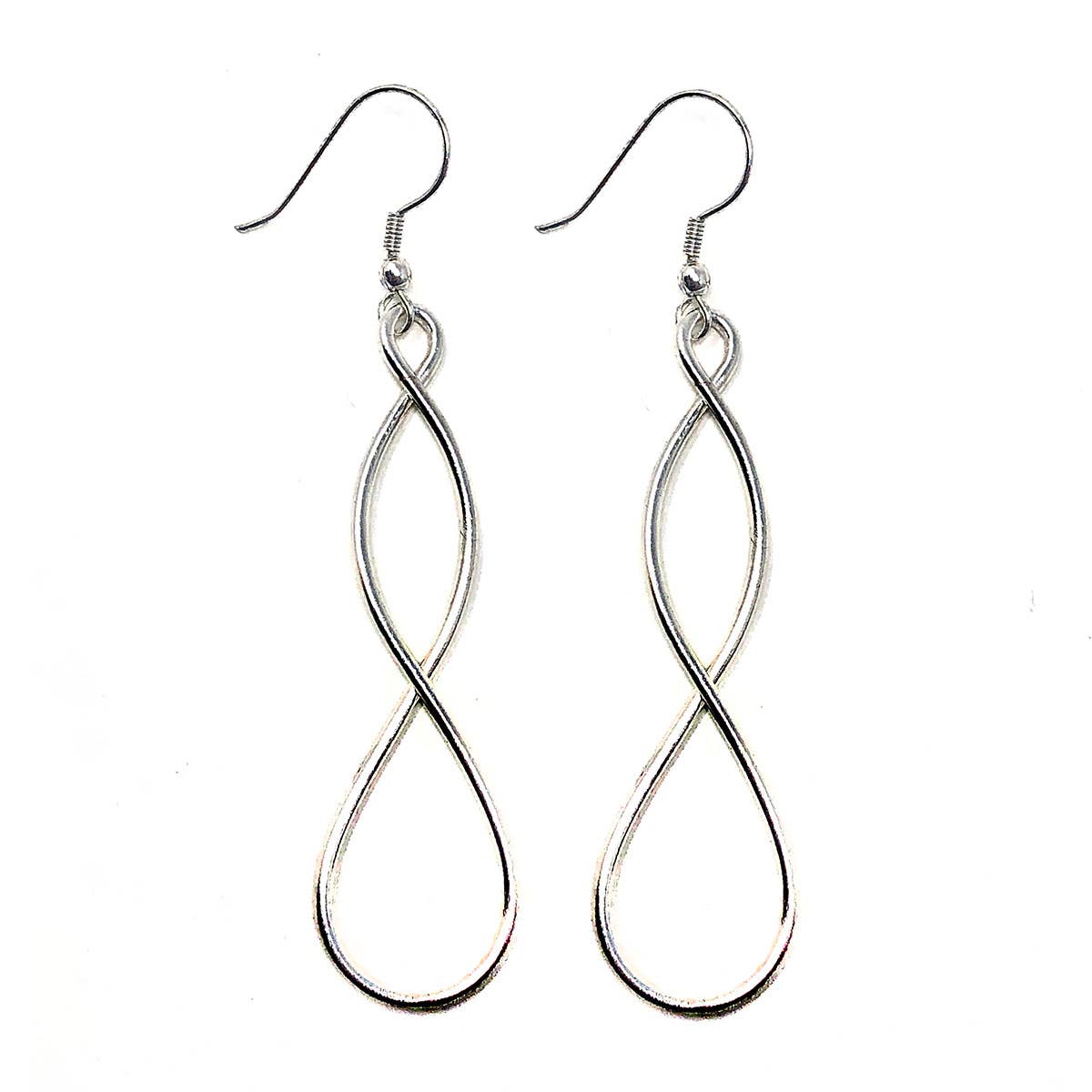 Double Helix Earrings - Silver