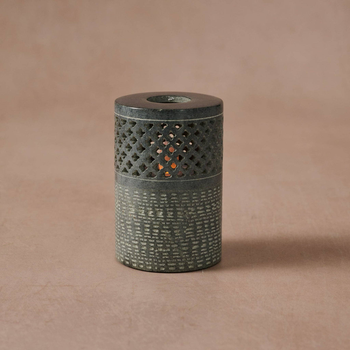 Dipa Carved Palewa Stone Tealight Holder