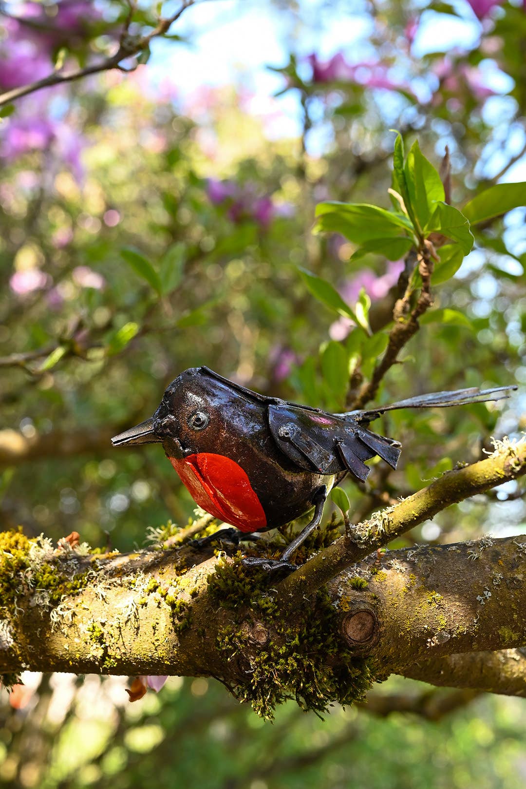 Small Robin Recycled Metal Sculpture