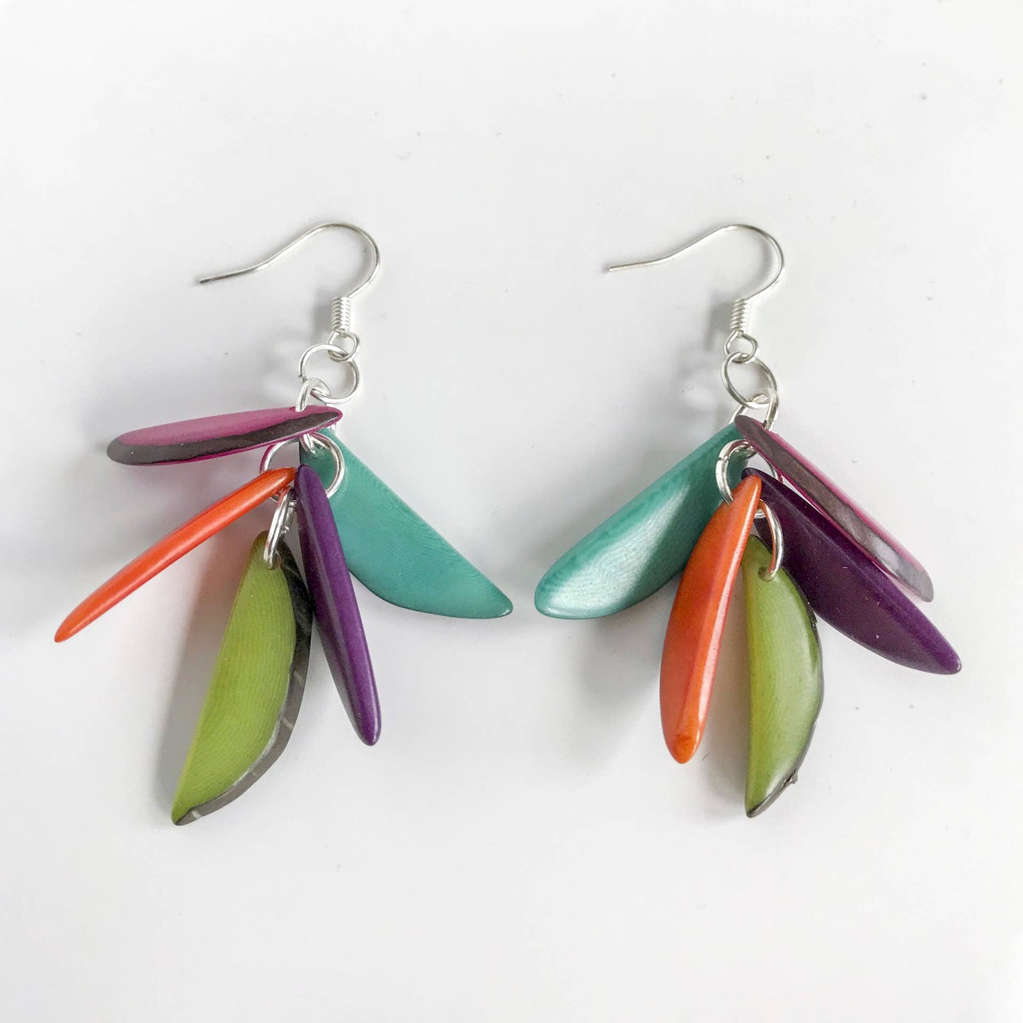Tagua 5 Fragments Cascade Lua Earrings