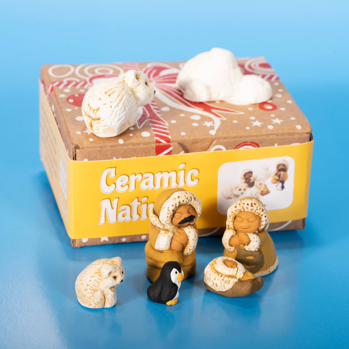 Miniature Ceramic Nativity - Polar (set of 7)