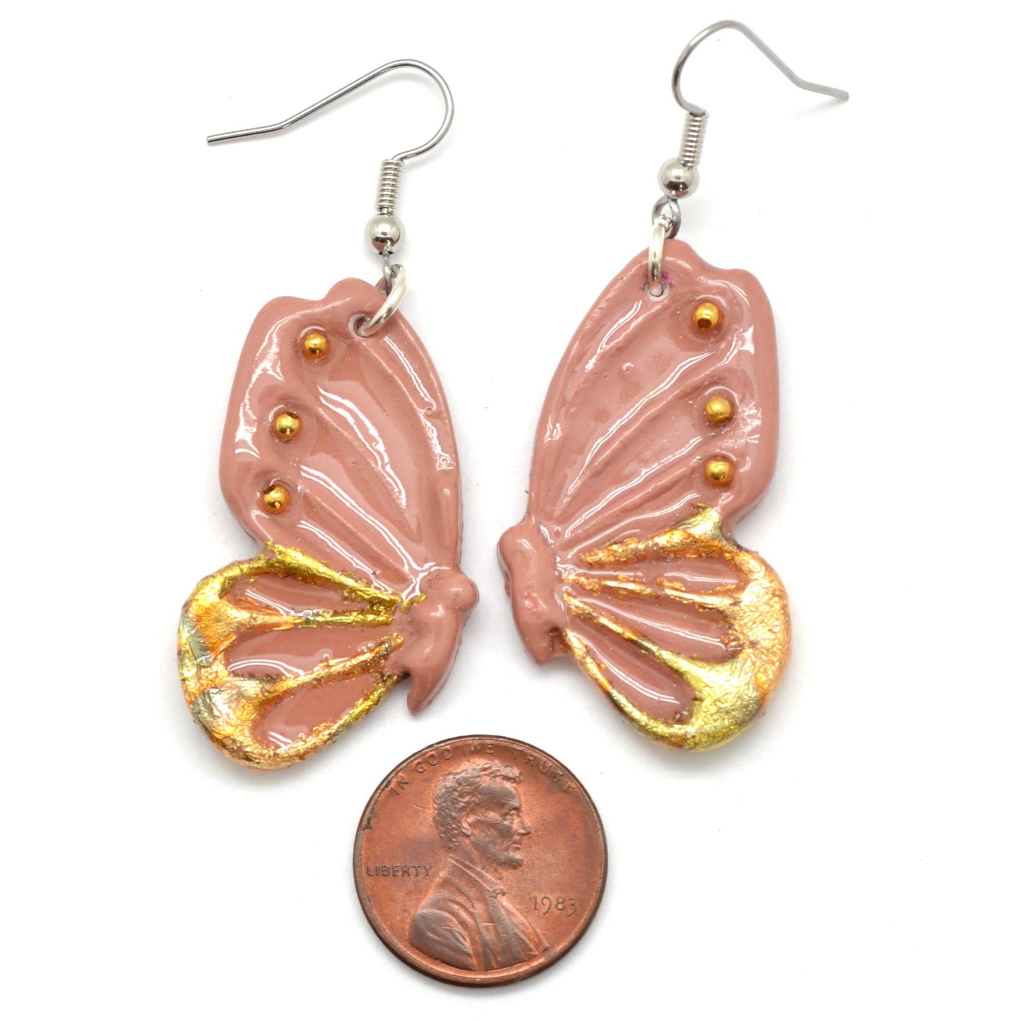 Ceramic Butterfly Wing Dangle Earrings - Assorted