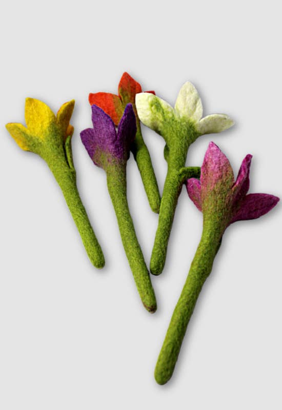 Crocus Felt Flower - Assorted
