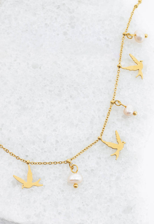 Wings of Hope Pearl Necklace