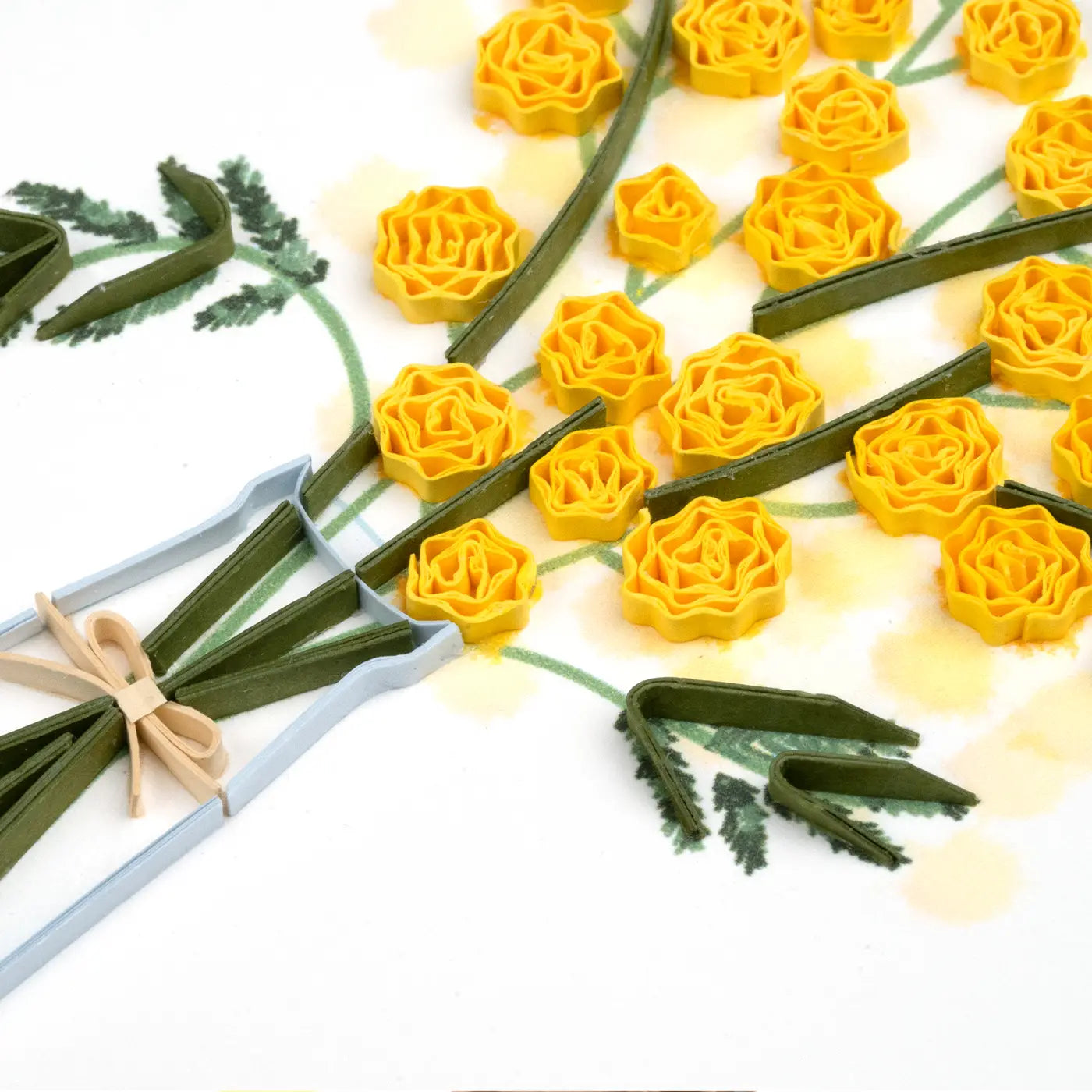Quilled Mimosa Flower Greeting Card