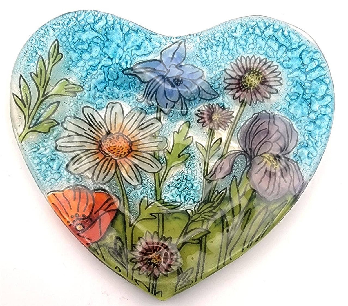 Wildflowers Recycled Glass Ornament