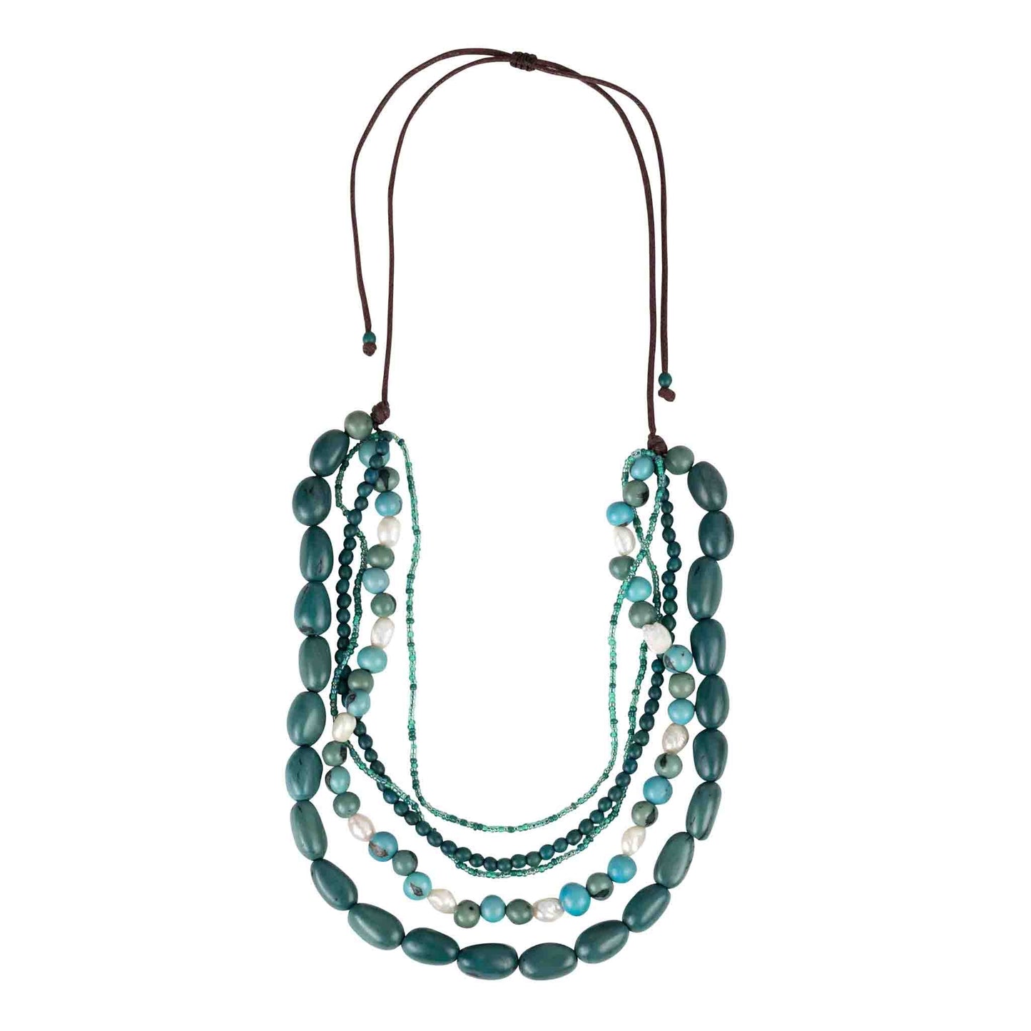 Alba Five Strand Seed & Pearl Necklace - Default Title (8410940)