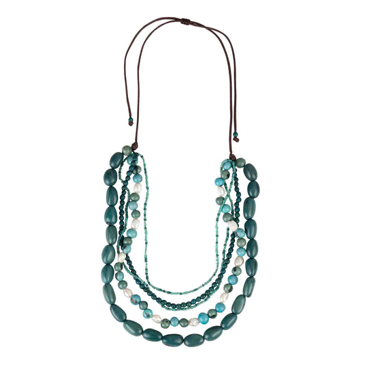Alba Five Strand Seed & Pearl Necklace - Default Title (8410940)