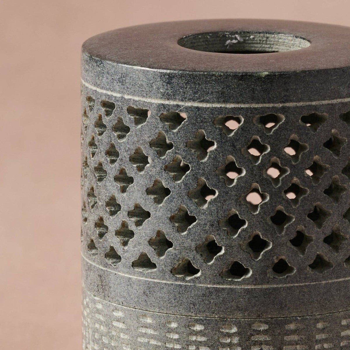 Dipa Carved Palewa Stone Tealight Holder