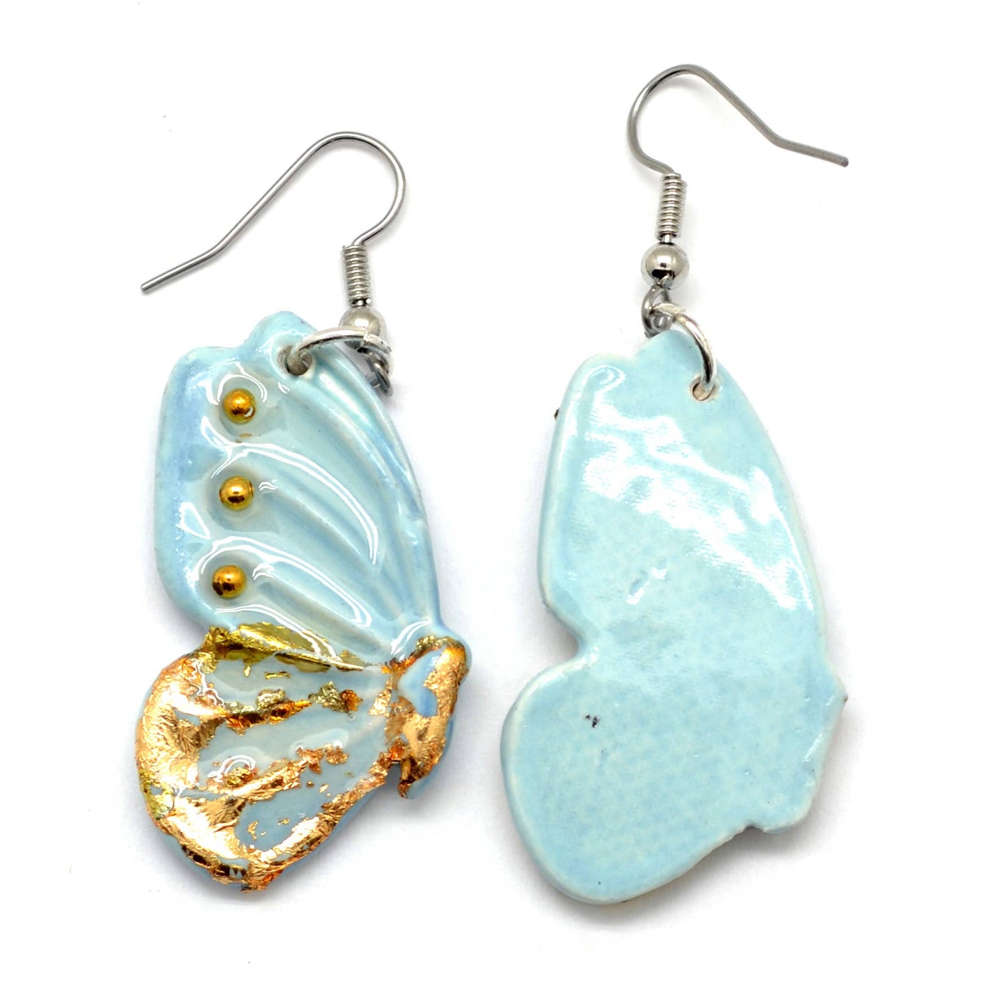 Ceramic Butterfly Wing Dangle Earrings - Assorted