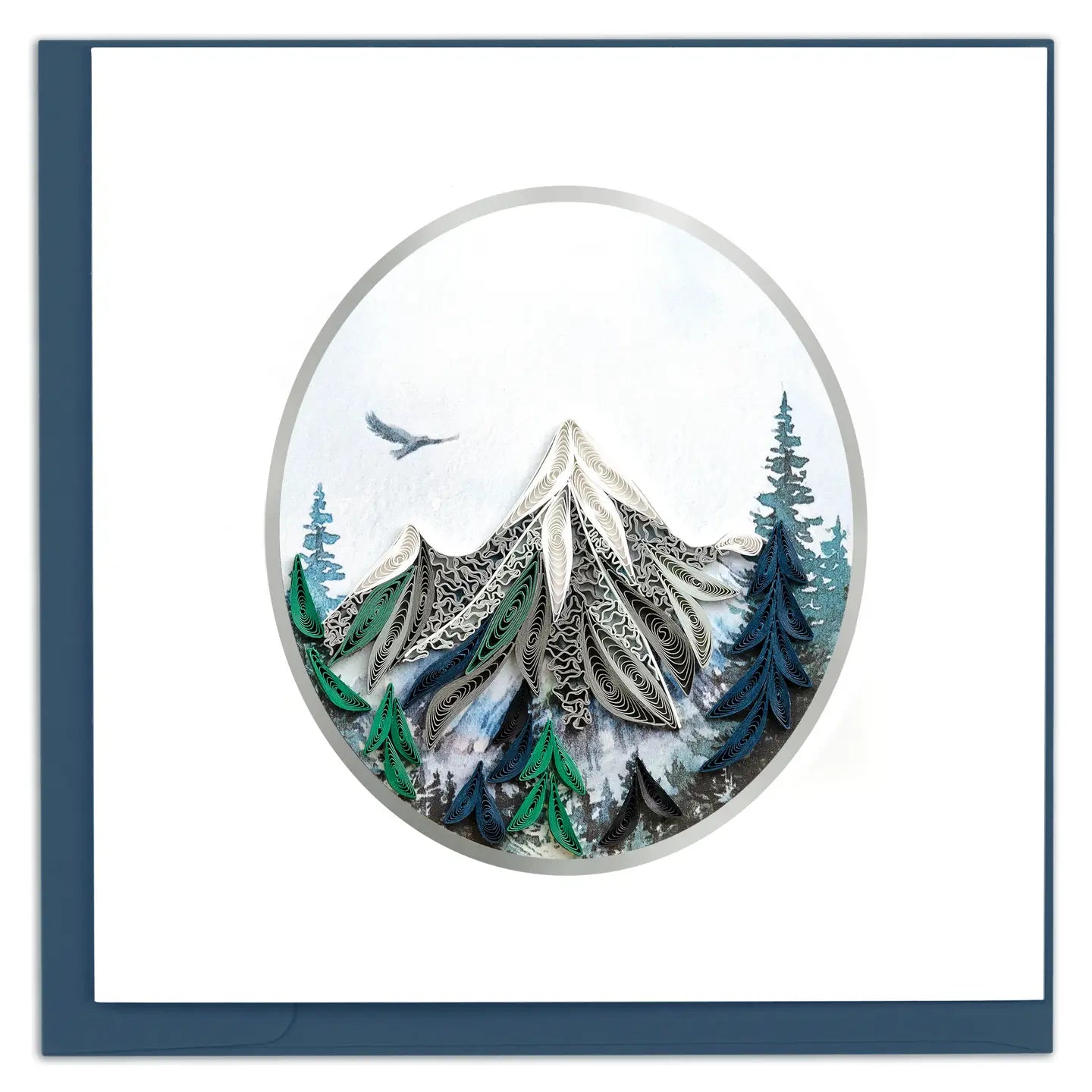 Quilled Mountain Landscape Greeting Card