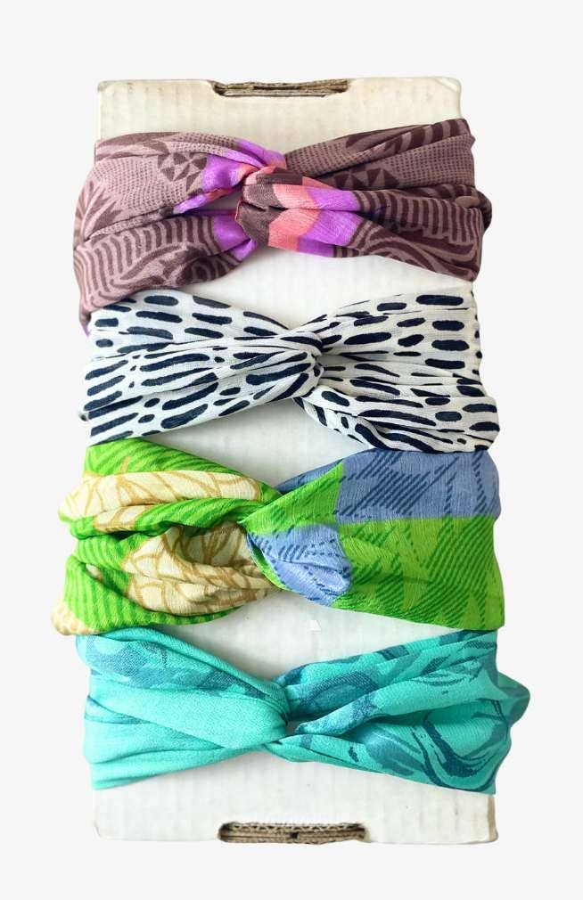 Vintage Sari Headband - Double Wrapped Loop