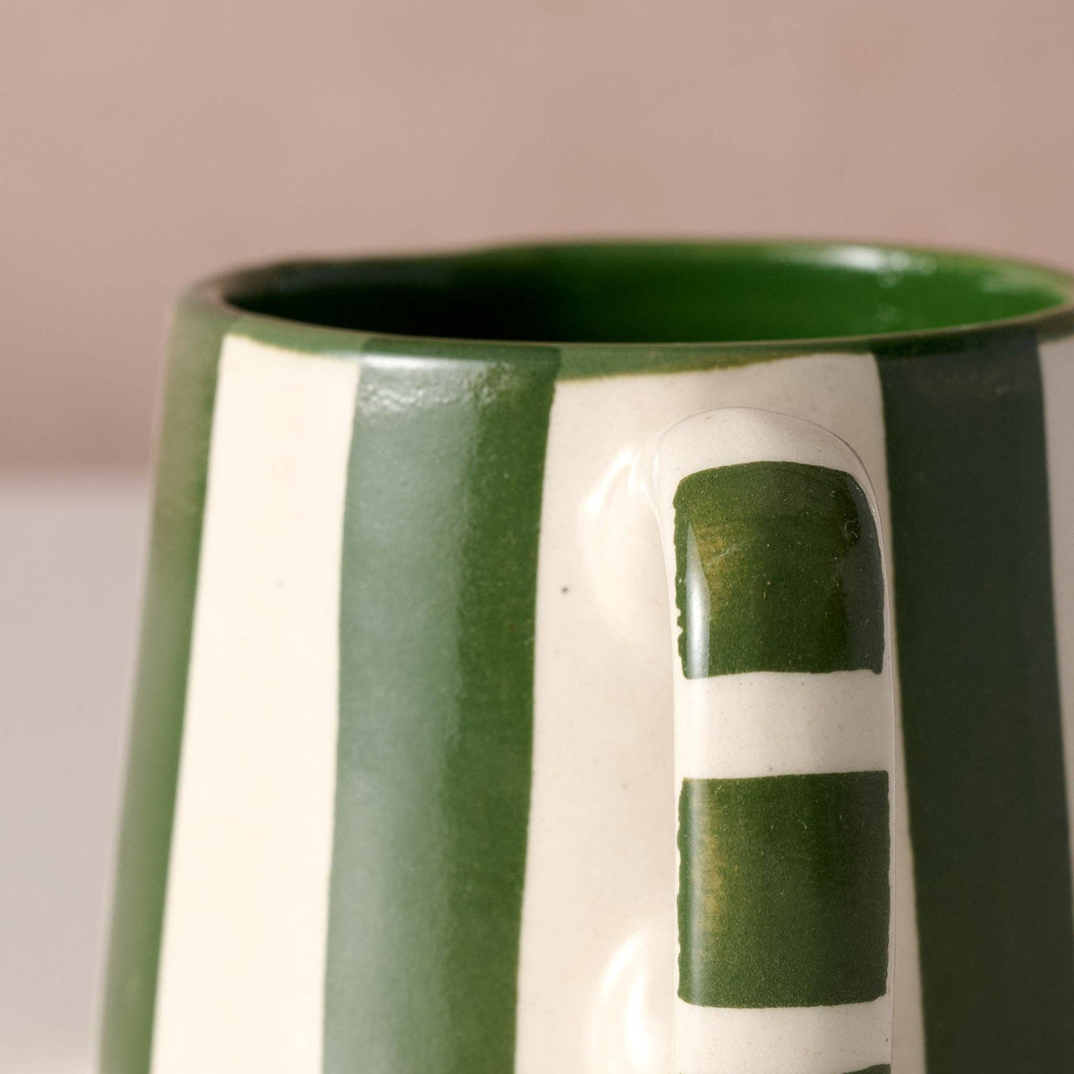 Kahda Striped Mug - Green