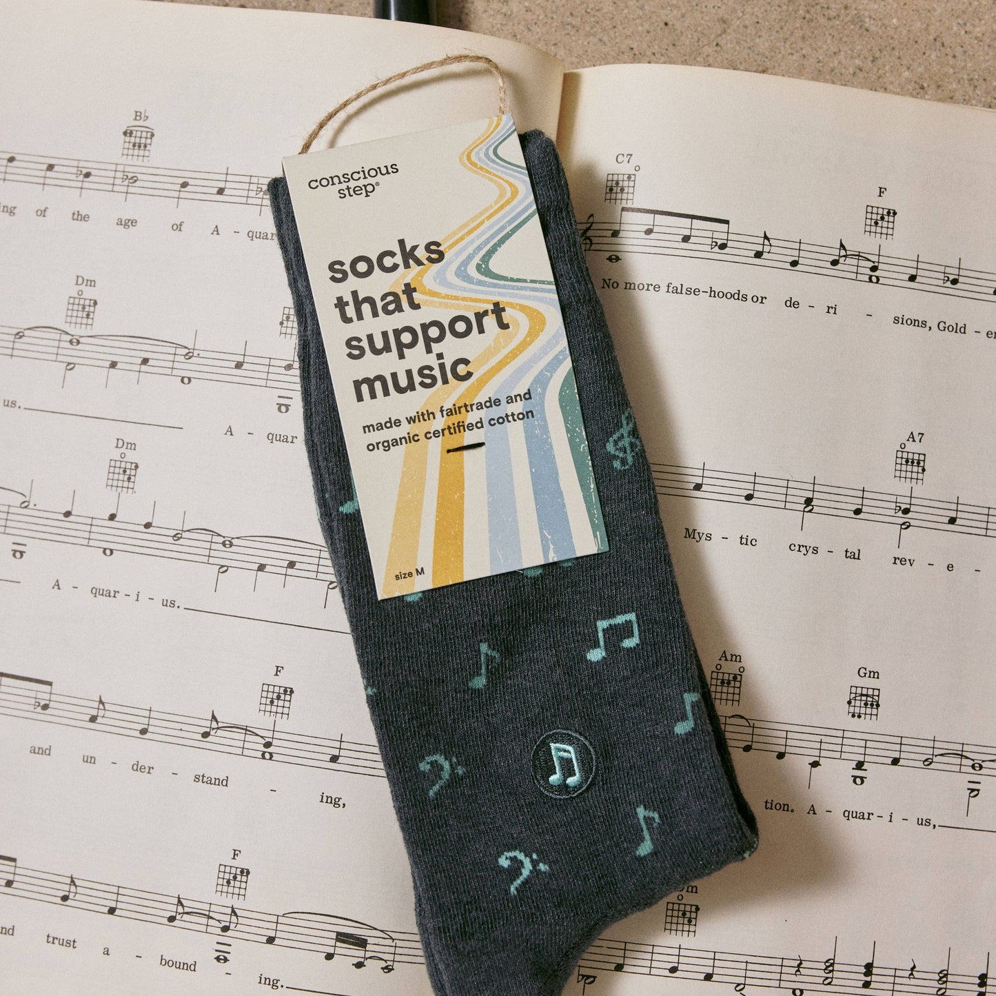 Socks that Support Music (Music Notes)
