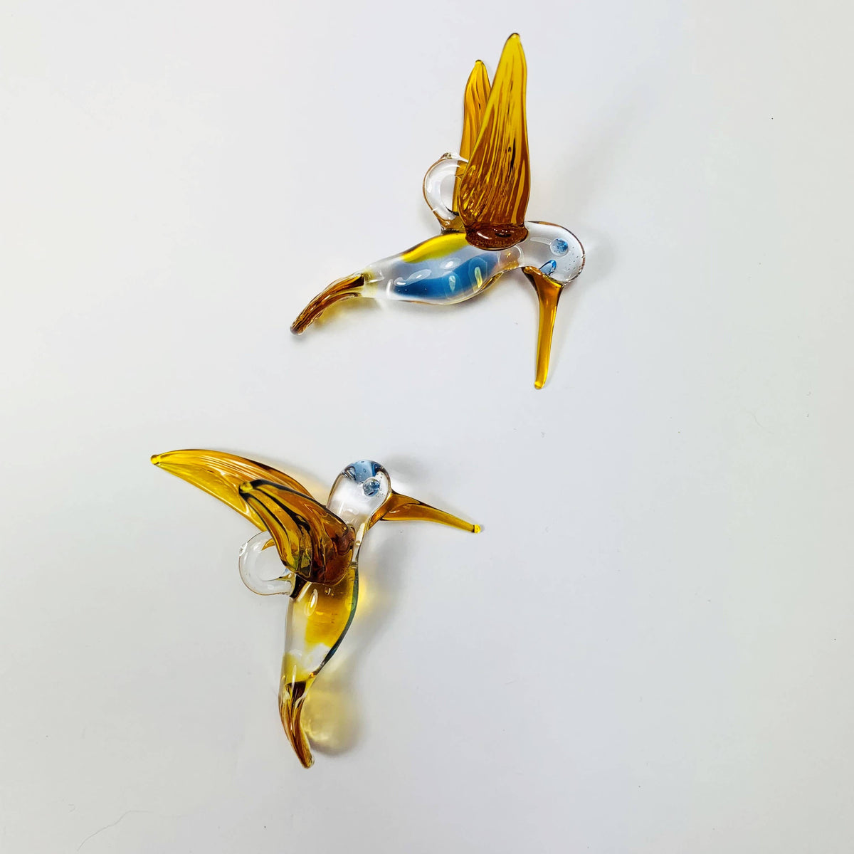 Blown Glass Ornament - Hummingbird Posing